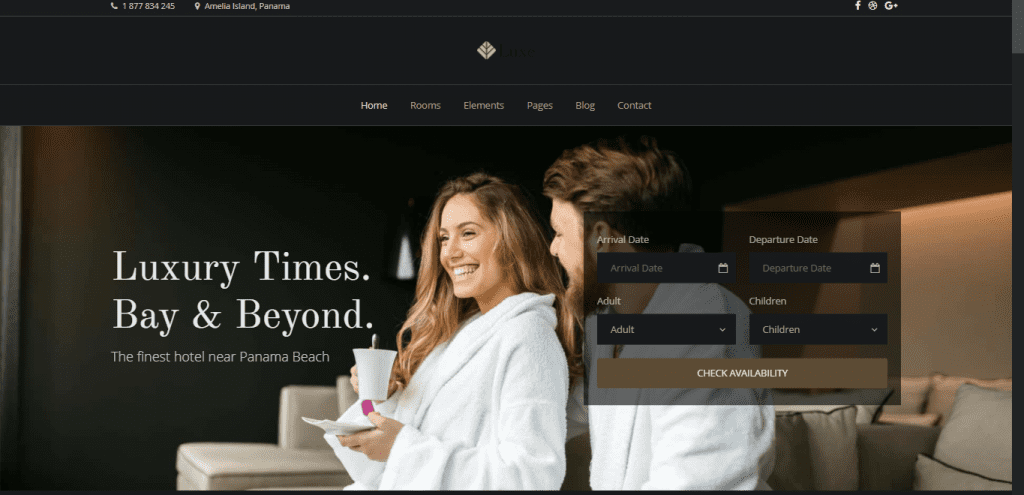 Best Premium Hotel WordPress themes- Luxe- Theme Gem