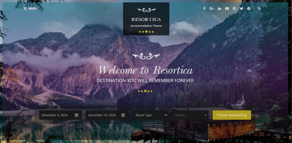 Hotel WordPress themes- Resortica- Best Premium Hotel WordPress themes