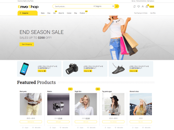 Envo Shop- Best free eCommerce WordPress theme for online store