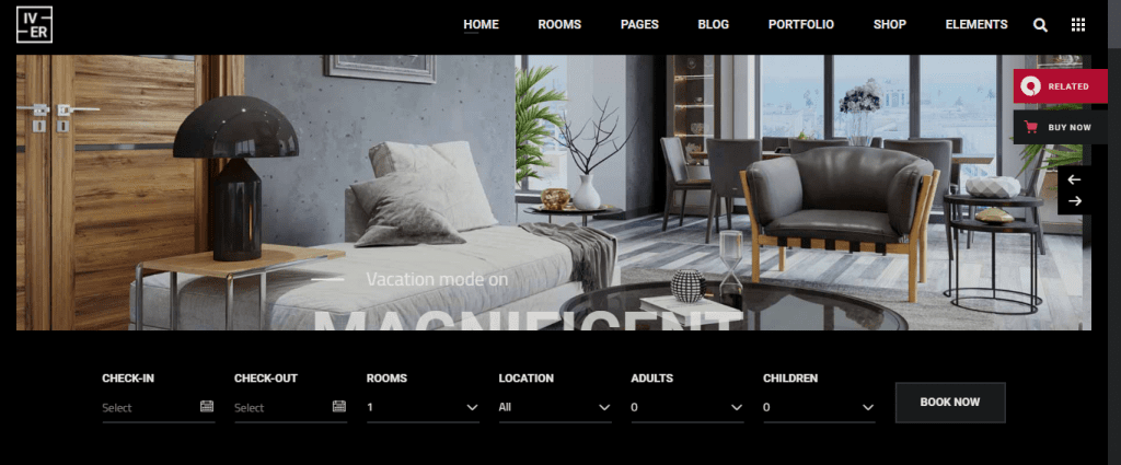 Iver Hotel- hotel WordPress themes, ThemeGem