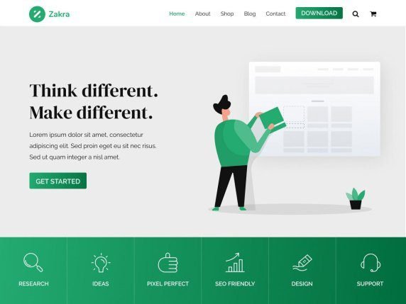 Zakra- best free eCommerce WordPress themes ThemeGem