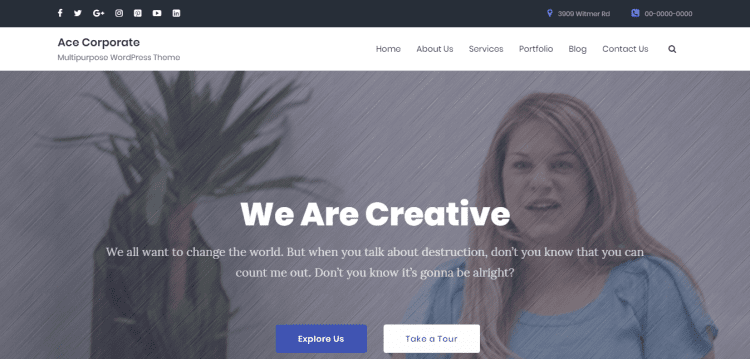 Ace Coporate Pro- best business WordPress themes, best WordPress themes for corporates ThemeGem