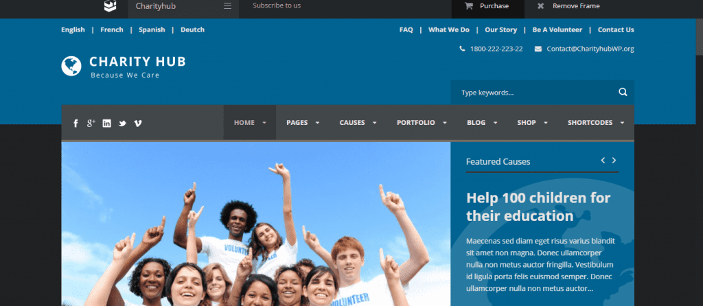 Charity Hub- Best WordPress themes for charity- non-profit, best charity WordPress themes