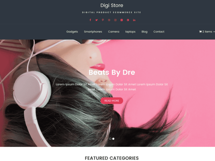 Digi Store Lite- best free responsive WordPress themes, ThemeGem