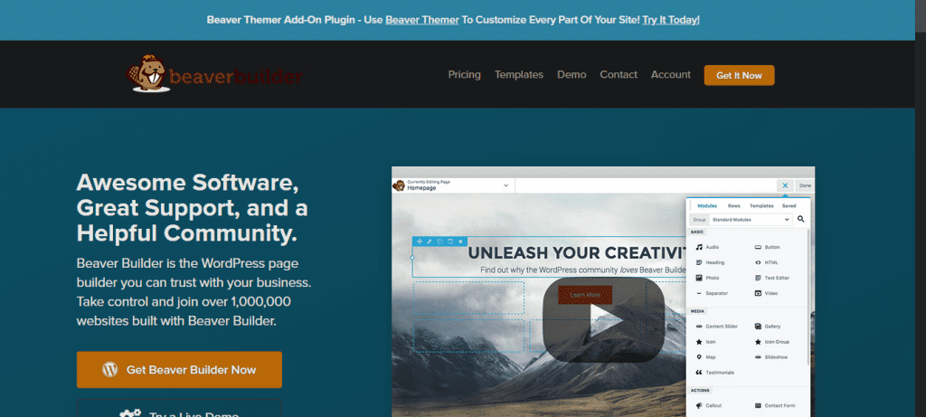 Beaver Builder- WordPress page builder plugins-ThemeGem