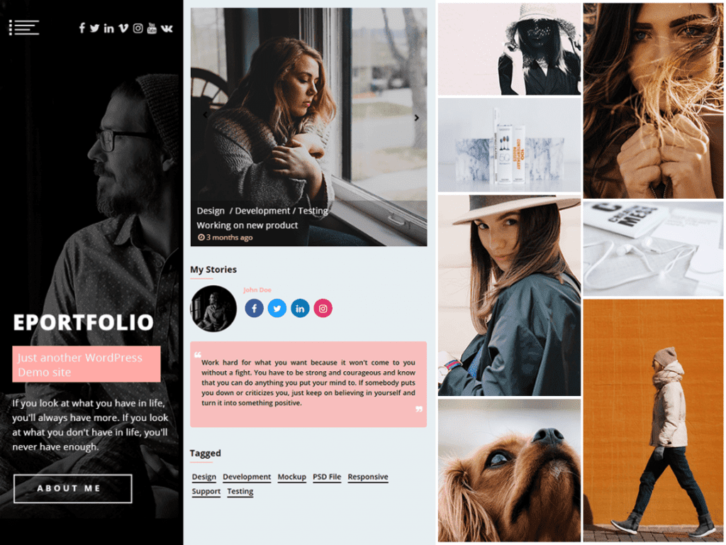 ePortfolio- free WordPress theme for portfolio