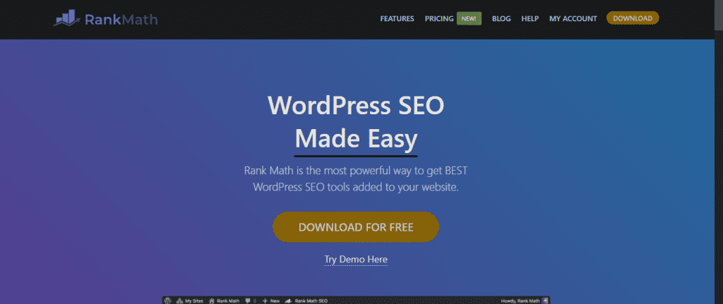 Rank Math - best free SEO WordPress plugins