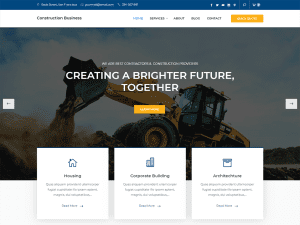 Construction Business- best free WordPress themes for construction company