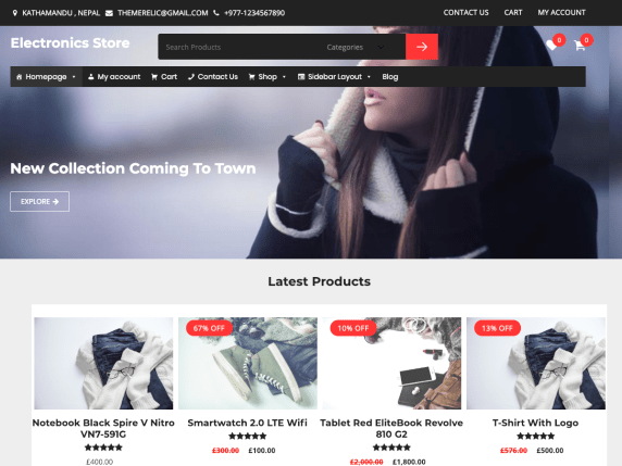 Relic Fashion Store- free fashion WordPress themes